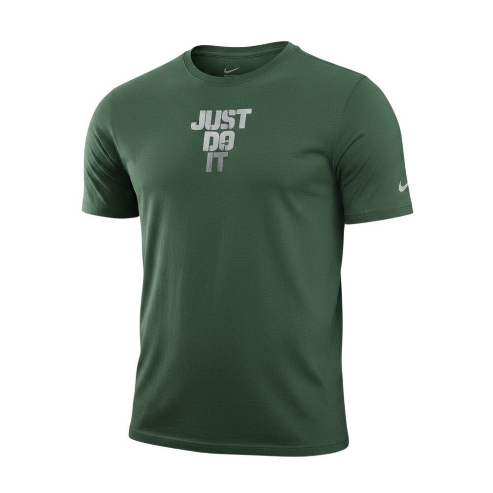 Nike Just Do It T-Shirt Green Graphic Athletic Tee Short Sleeve Men's XL